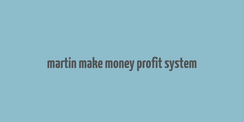 martin make money profit system