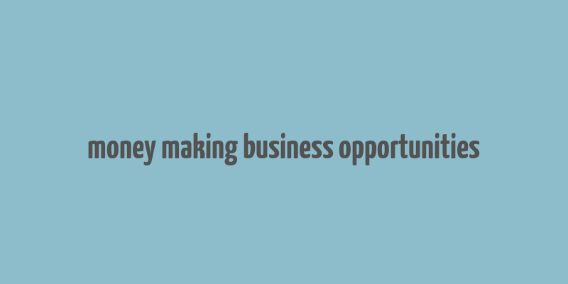 money making business opportunities