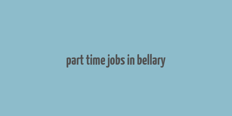 part time jobs in bellary