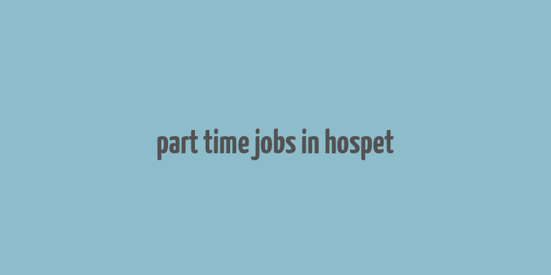 part time jobs in hospet