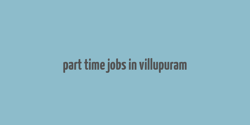 part time jobs in villupuram