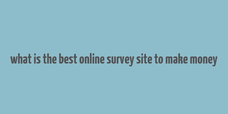 what is the best online survey site to make money