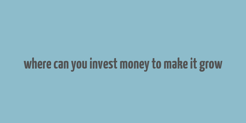 where can you invest money to make it grow