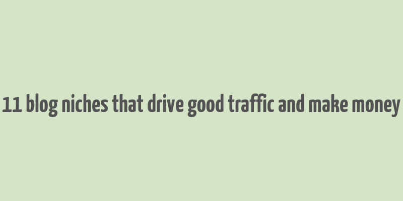 11 blog niches that drive good traffic and make money