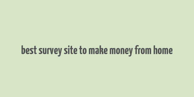 best survey site to make money from home