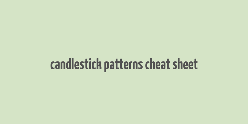 candlestick patterns cheat sheet