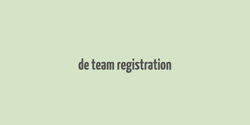 de team registration