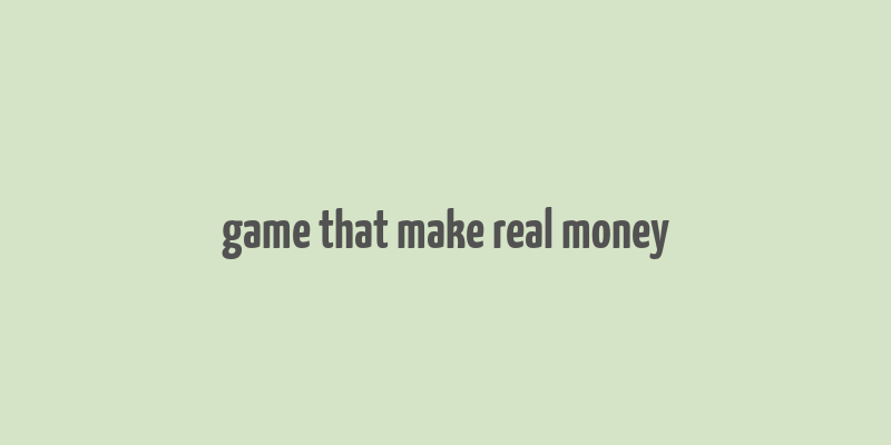 game that make real money