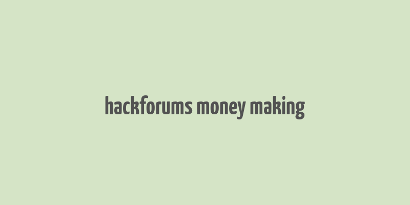 hackforums money making