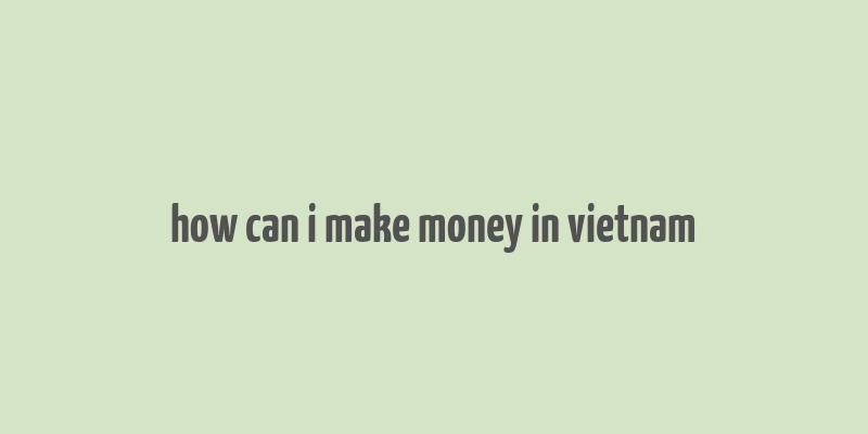 how can i make money in vietnam