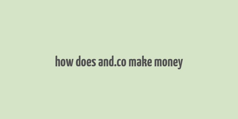 how does and.co make money