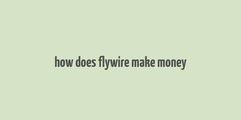 how does flywire make money