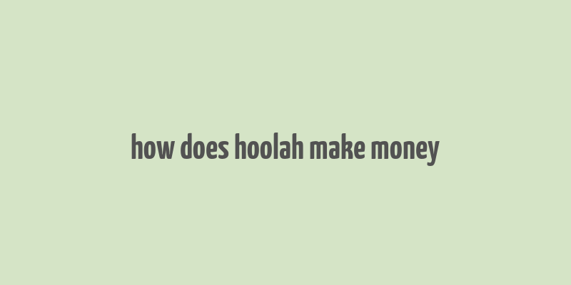 how does hoolah make money