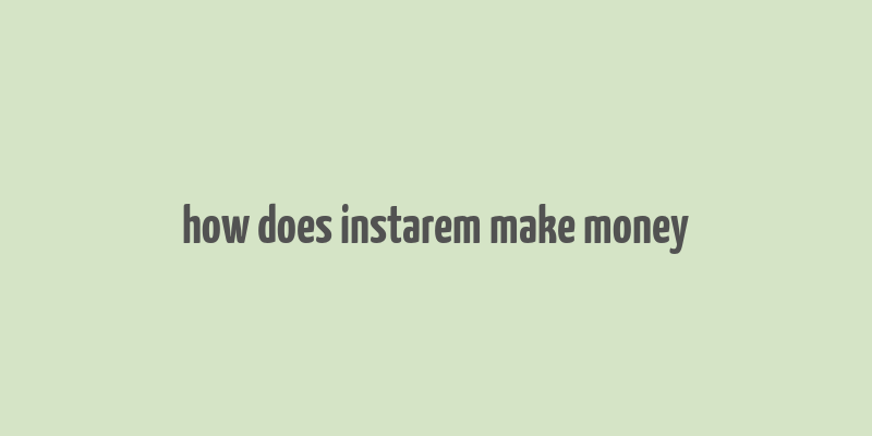 how does instarem make money