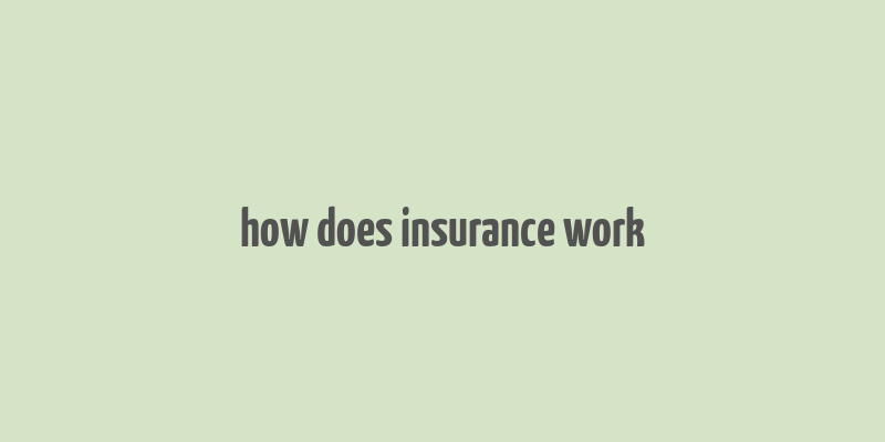 how does insurance work