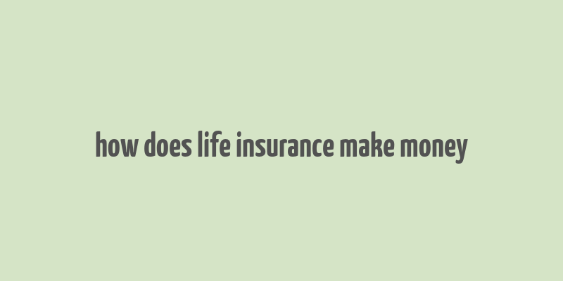 how does life insurance make money