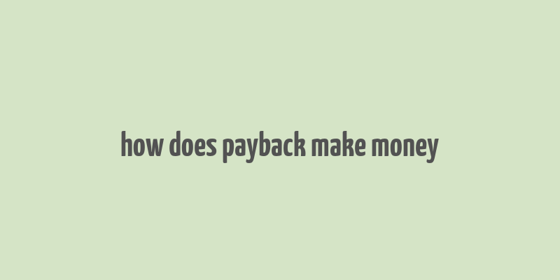 how does payback make money