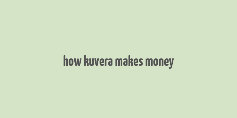 how kuvera makes money