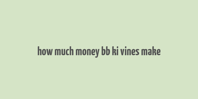 how much money bb ki vines make