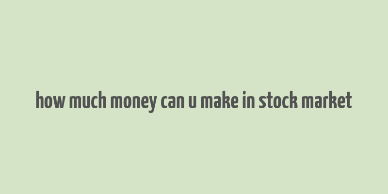 how much money can u make in stock market