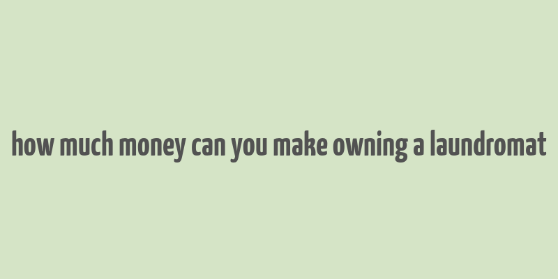 how much money can you make owning a laundromat