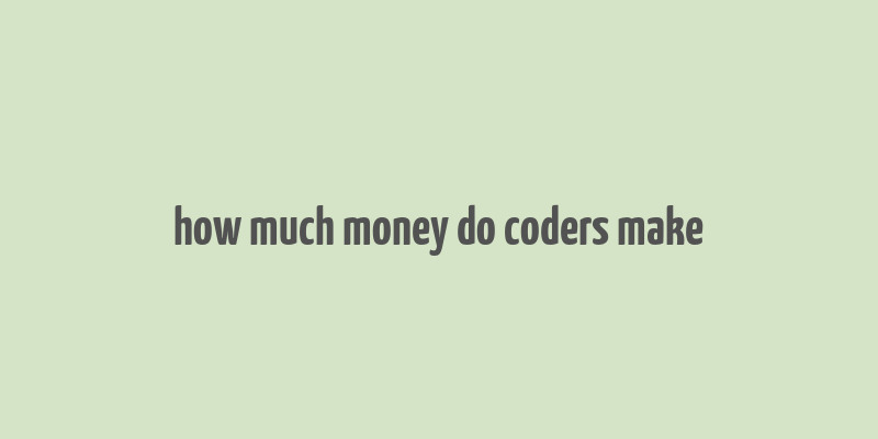 how much money do coders make