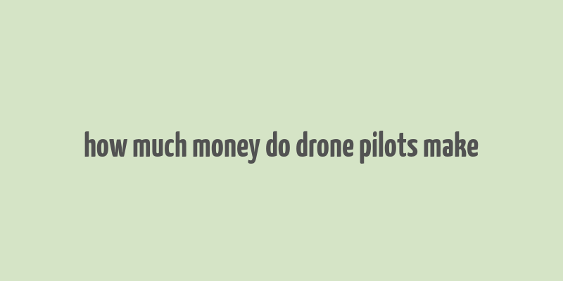 how much money do drone pilots make