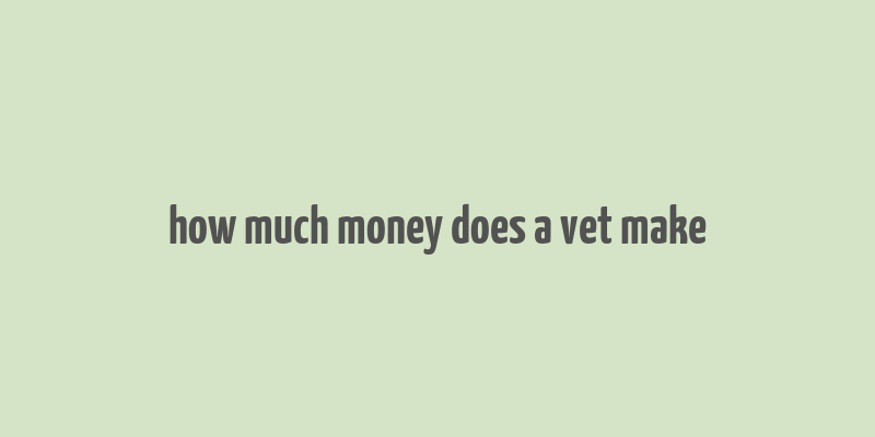 how much money does a vet make