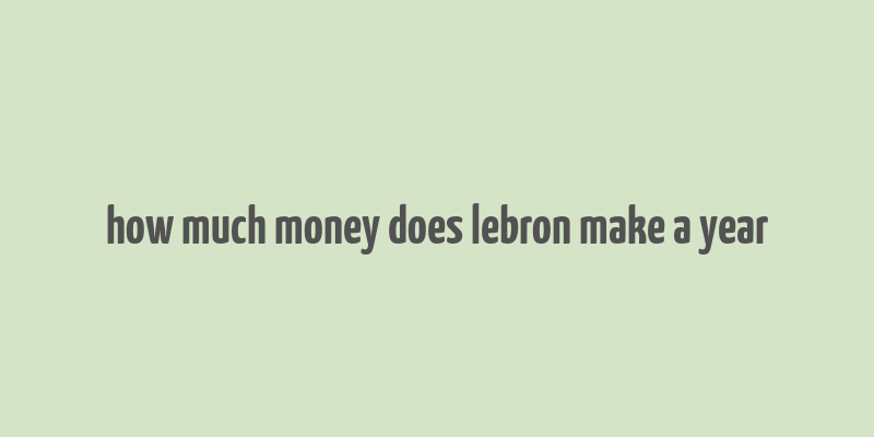 how much money does lebron make a year