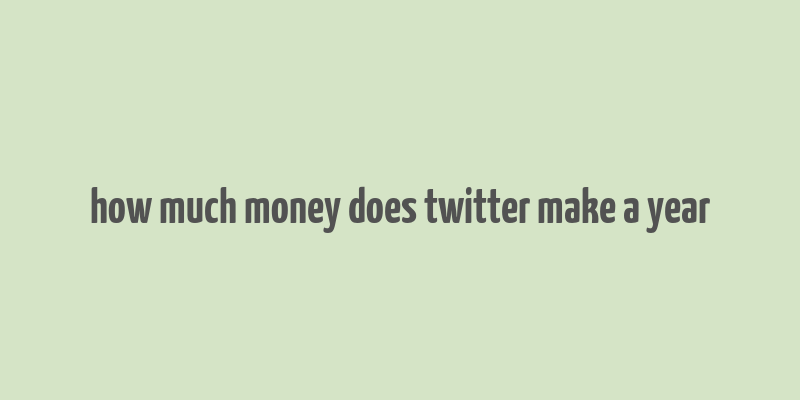 how much money does twitter make a year