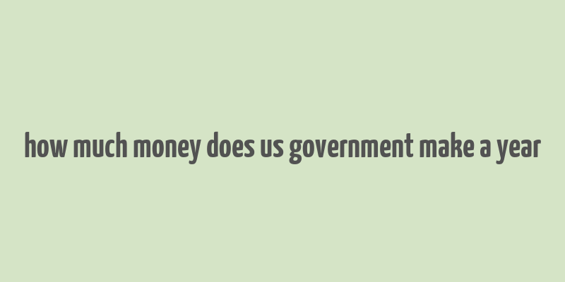 how much money does us government make a year