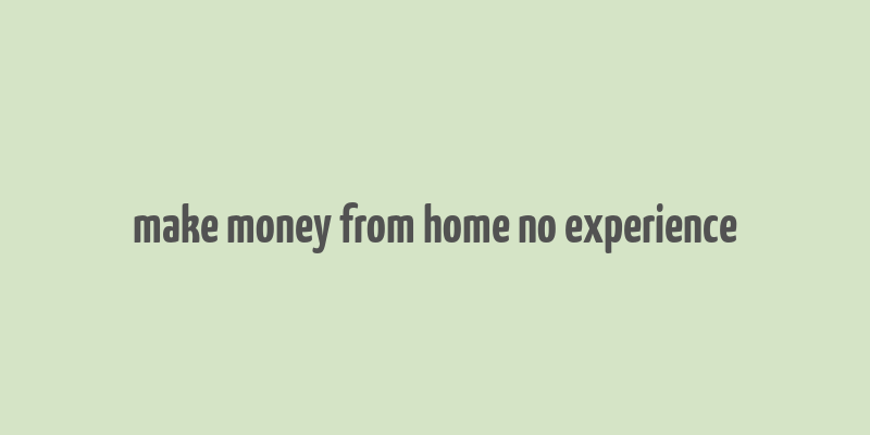 make money from home no experience