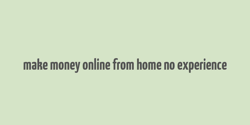 make money online from home no experience