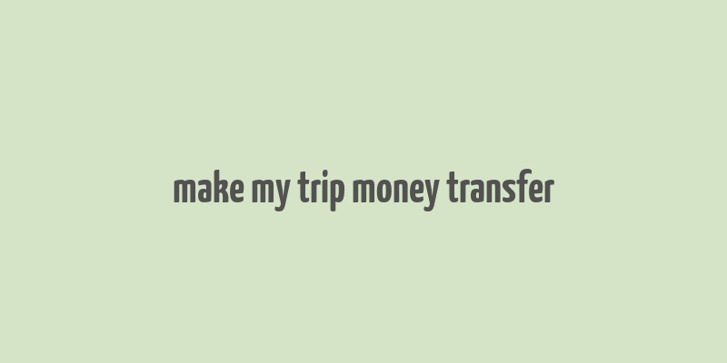 make my trip money transfer