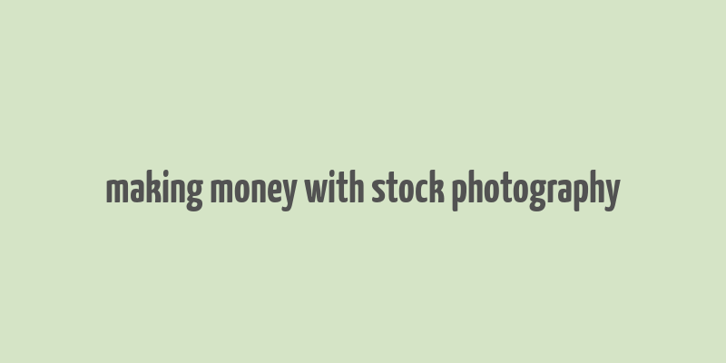 making money with stock photography