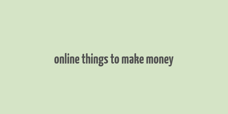 online things to make money