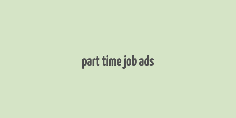 part time job ads