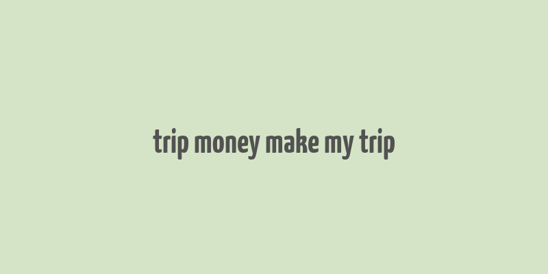 trip money make my trip