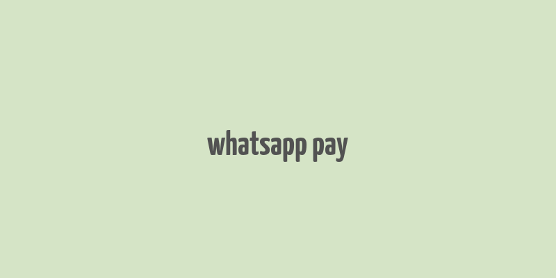 whatsapp pay