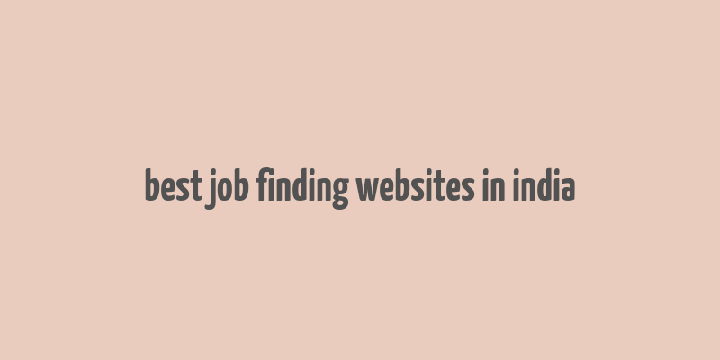 best job finding websites in india