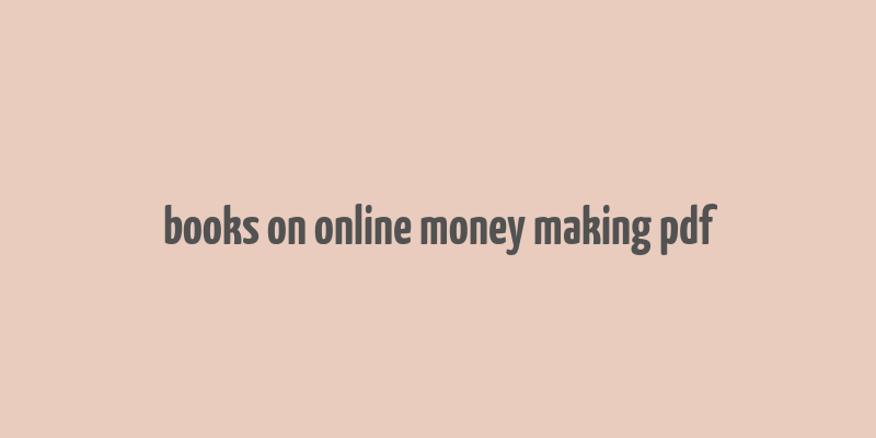 books on online money making pdf