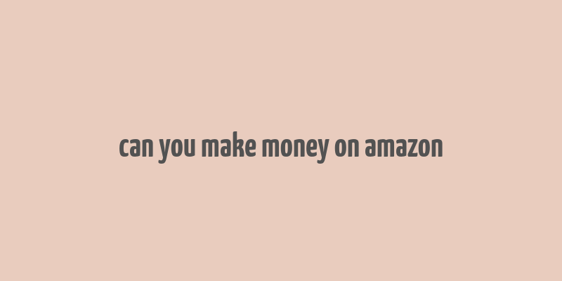 can you make money on amazon