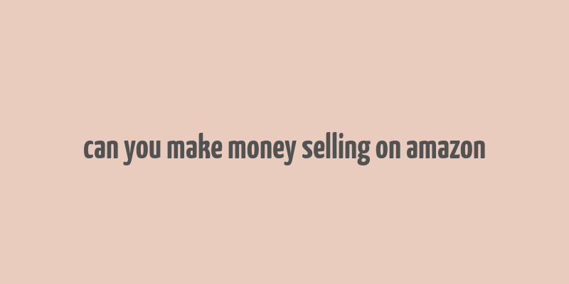 can you make money selling on amazon