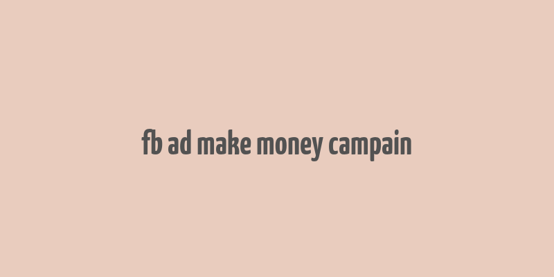 fb ad make money campain