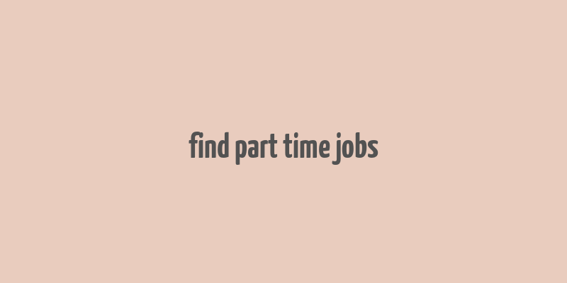 find part time jobs