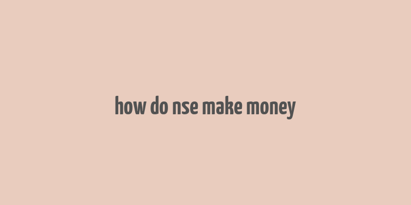 how do nse make money