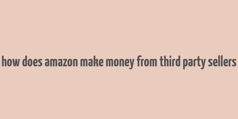 how does amazon make money from third party sellers