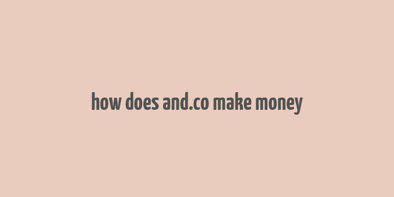 how does and.co make money