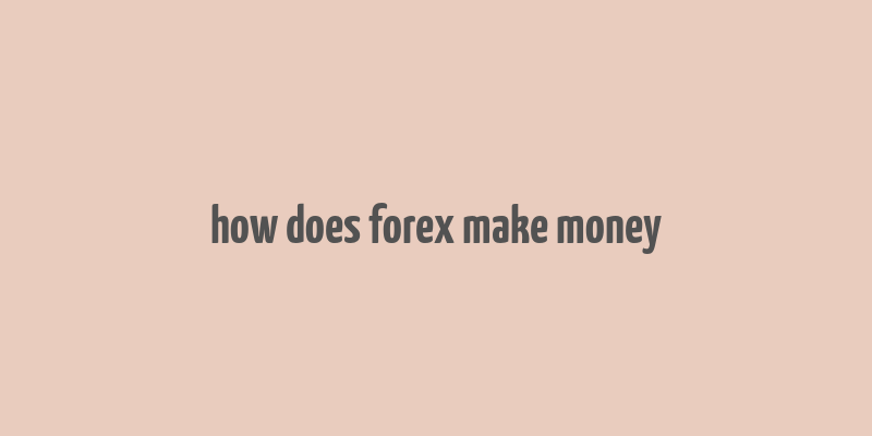 how does forex make money