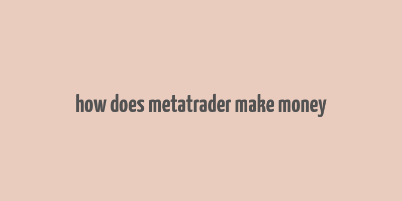 how does metatrader make money